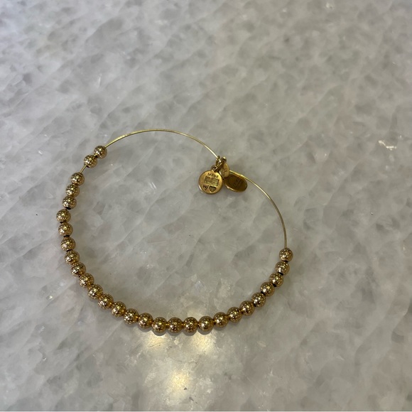 Gold Beaded Alex and Ani Bracelet - Picture 2 of 2